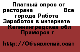 Платный опрос от ресторана Burger King - Все города Работа » Заработок в интернете   . Калининградская обл.,Приморск г.